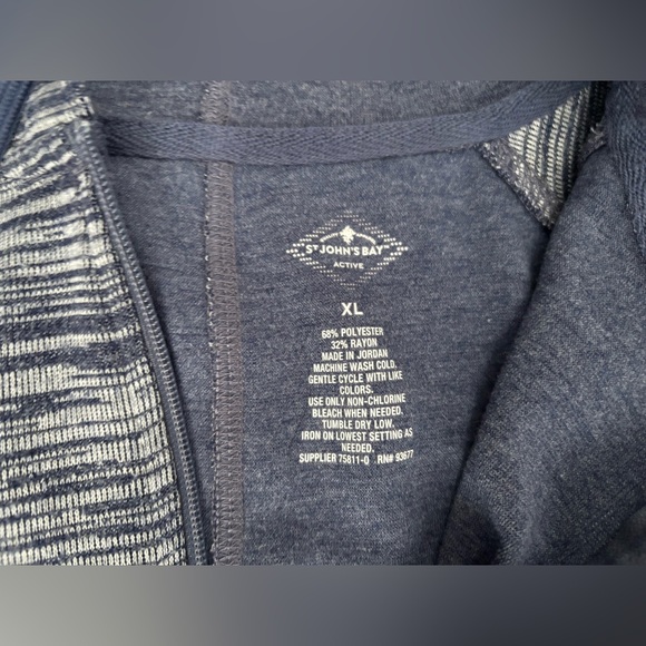 Knit Stretch Lightweight Hoodie Full Zip Raglan Sleeve Jacket XL - Picture 5 of 6